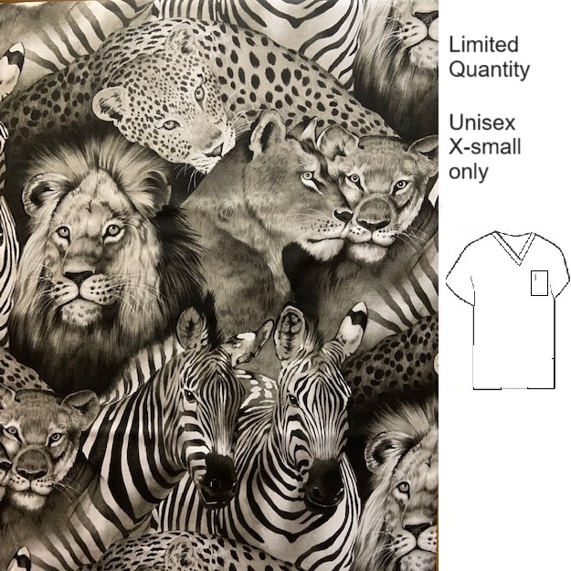 AAW9LIMITED - Lion Eyes animal print scrubs