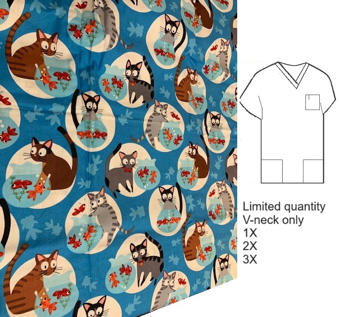 VET78LIMITED - Cats And Fish Bowls vet scrubs