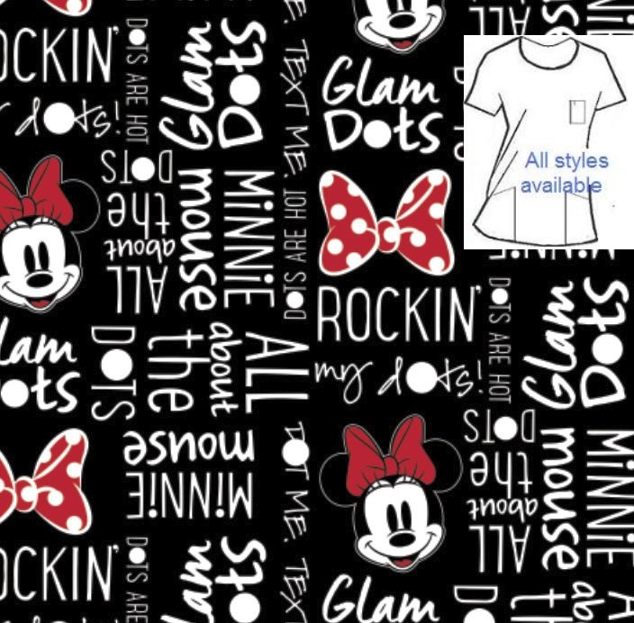 CART10321 - Rockin My Dots cartoon scrubs